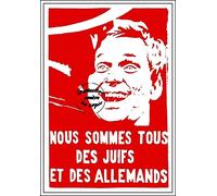 Herbé ™ Poster/Reproduction HQ 50x70cm d'une Affiche de MAI 68 Cohn BENDIT Rouge 01