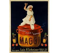 Herbé PUB Maggi Cube Soupe Rmrl-Poster/Reproduction HQ 45x60cm d'une Affiche Vintage
