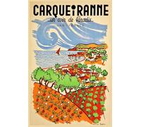 Herbé ™ TOURISME CARQUEIRANNE VAR Rf182- Poster/Reproduction HQ 40x60cm d'une Affiche Vintage/Ancienne