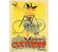 Herbé ™ VéLO Cycles CléMENT Rcjd-Poster/Reproduction HQ 45x60cm d'une Affiche Vintage