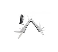 Herbertz 107500 Outilmultifonctions, 9 Pièces Tout Inox, Manche À Trous 10 Cm, Étui Nylon, Têtes De Tournevis Et Adaptateu