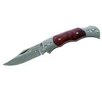 Herbertz Couteau Damas de Poche, 71 Couches, Couteau Plaquettes en Damas, Plaquettes en Racine