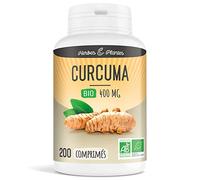 Herbes Et Plantes Curcuma Bio 200 Comprimés 400 mg, 1 unité (Lot de 1)