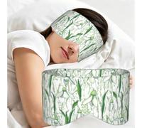 Herbes perce-neige mignonnes, Masque de sommeil pour la maison, les voyages et le travail posté, couvrant entièrement les yeux et bloquant la lumière