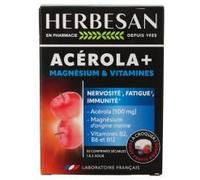 Herbesan Acérola + Magnésium + Vitamines 30 Comprimés - Boîte 30 Comprimés de 2 g
