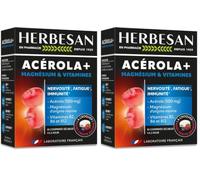 HERBESAN®- Complexe Acérola, Magnésium,Vitamine B2, B6, B12 -Réduction de la fatigue - 30 comprimés à croquer (Lot de 2)