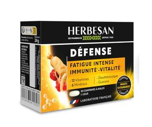 HERBESAN®- COMPLEXE DÉFENSE - 20 actifs - Booster d'immunité - Fabrication française - 30 comprimés à avaler