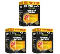 HERBESAN®- COMPLEXE VITALITÉ - Défenses immunitaire - Miel, Gelée Royale, Acérola, Pollen, Pamplemousse, Propolis - 30 ampoules de 10ml (Lot de 3)