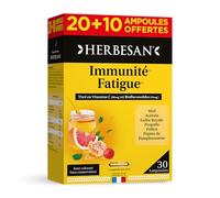HERBESAN®- COMPLEXE VITALITÉ - Défenses immunitaire - Miel, Gelée Royale, Acérola, Pollen, Pamplemousse, Propolis - 30 ampoules de 10ml