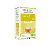 HERBESAN®- FENOUIL INFUSION BIO - DIGESTION FACILE - Sans plastique - 100% plante BIO - 20 sachets en papier