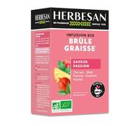HERBESAN®-INFUSION MATE VERT BRÛLE GRAISSE BIOMaté vert, Thé vert, Guarana, Ananas - 20 sachets