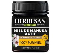 HERBESAN®- MIEL DE MANUKA ACTIF - IAA18+ (MGO696+)- Origine Nouvelle-Zélande garantie - 100% miel de manuka - Pot de 250G