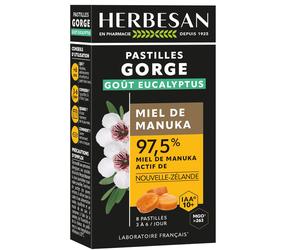 Herbesan Pastilles Gorge Miel de Manuka IAA 10+ Pastille(S) À Sucer 8 pc(s)