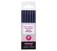 J. Herbin - Bâtons de cire à cacheter 35819T - pour pistolet - Pack de 6 - Bleu foncé