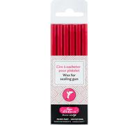 Herbin 35820t Un Paquet De 6 Batons De Cire Spéciale Pour Pistolet, Rouge, 15.40 X 4.50 X 1