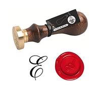 Herbin 40105T - Un Sceau Rond avec Manche en Bois Vernis, Lettre E en Alphabet Anglaise