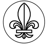 Herbin 40250T - Un Sceau Rond avec Manche en Bois Vernis, Symbole Lys