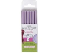 Herbin - 6 Bâtons de cire Nacrée pour pistolet - Lilas G