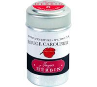 Herbin 20122T - Une boite de 6 cartouches d'encre pour stylo-plumes et stylos roller (produit sans emballage - objectif zéro déchet), Rouge caroubier