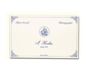 HERBIN Lot de 3 Pochettes de 10 buvards "J. Herbin" Blanc