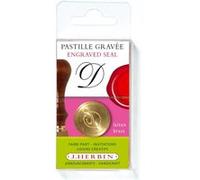 Herbin - Pastille laiton sceau sur broche lettre anglaise B G