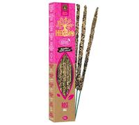 HERBIO Encens Smudge Naturel - Bâtonnets Purifiants 100% Plantes & Résines - Certifié Ecocert - Combustion 60 Min - Paquet 20g - Purification, Résines & Huiles Essentielles (Rose)