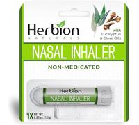 Herbion Naturals Nasal Inhaler, Relieves Nasal Congestion, Clove Oil, Eucalyptus Oil & Camphor, 0.05 Fl Oz (1.5ml)