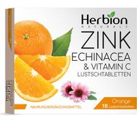 Herbion Naturals Pastilles au zinc, à l'échinacée et à la vitamine C avec arôme naturel d'orange - 18 CT