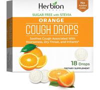 Herbion Naturals Pastilles contre la toux sans sucre avec arôme naturel d'orange, orange naturel, (paquet de 1), 18 pièces