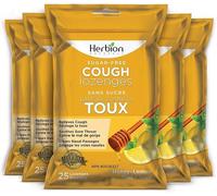 Herbion Naturals Pastilles Contre La Toux Sans Sucre Miel Et Citron Suppresseur De Toux Soulagement Des Maux De Gorge Paquet De 5, 125 Unités