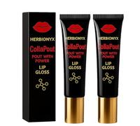 Herbionyx Luxury Lip Gloss, Dvanced Lip Plumper Serum, Everyday Booster Serum, Réduit l’hydratation fine non collante, Crée un visage raffiné (2pcs)