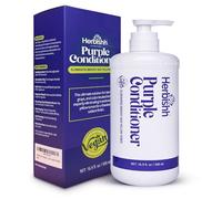 Herbishh Après-shampoing neutralisant en laiton pour cheveux blonds, argentés et méchés, hydratation profonde et hydratation au jasmin et à l'avocat, sans danger pour les couleurs, végétalien et sans