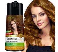 Herbishh Color Enriched Shampoo for Gray Hair - Long Lasting Hair Dye Formula and Conditioner (Golden Brown)