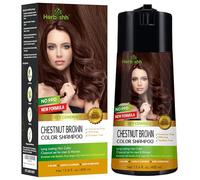 Herbishh Color Shampoo for Gray Hair - Enriched Formula with Conditioner - Long Lasting & DIY (CHESTNUT BROWN)