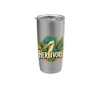 Herbivore Mangeoire de plante dinosaure végétalien Gobelet isotherme en acier inoxydable double paroi