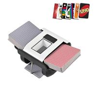 Herboom Mélangeur de cartes automatique électrique pour 2 decks, mélangeur de cartes rechargeable avec batterie de 2000 mAh, silencieux, pour UNO, poker, phase 10, cinq couronnes