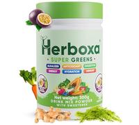 Herboxa SUPER GREENS - Aide verte de première classe - Contient de la racine de chicorée, du zinc et du chrome - Saveur de menthe citronnelle - 50 portions (300, fruit de la passion et du mojito)