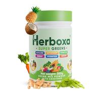 Herboxa SUPER GREENS Complément alimentaire en poudre avec racine de chicorée zinc et chrome saveur noix de coco et ananas 50 portions