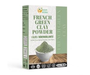 Herbs Botanica Masque adoucissant en poudre d'argile verte française à l'argile Montmorillonite | Détoxifie la peau | Mascarilla de Arcilla Verde Francesa | 150 g