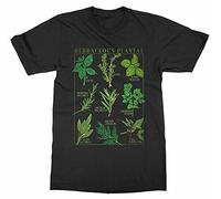 Herbs T-T-Shirts à Manches Courtes Botanical Garden Plant Print Art Botany Bloom Fruit Flower Grow T-T-Shirts à Manches Courtes Aesthetic Korean Style Ullzang Tee Men(Medium)
