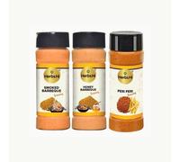 HerbsHi Combo BBQ | Barbecue fumé (55 g), barbecue au miel (55 g), Peri Peri (60 g) | Pour frites, chips de doigts, pop-corn, salades, apéritifs, marinades, sauces | Facile à utiliser