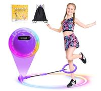 Herbst Anneau de saut clignotant pour enfants avec compteur de calories, compteur de calories, roue à bascule, roue lumineuse, jouet de fitness pour filles (violet)