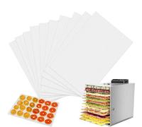 Herbst Lot de 10 films de déshydratation pour déshydrateur automatique, 35 x 30 cm, réutilisables, anti-adhésifs, tapis à vapeur, feuilles de déshydrateur en silicone pour déshydrateur automatique