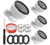 Herbst Lot de 4 adaptateurs de tuyau de piscine B pour Intex 38 mm - Adaptateur universel avec filetage intérieur et joint de rechange pour système de filtre à sable, pompe de piscine