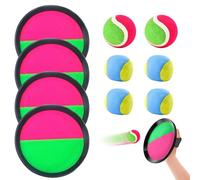 Herbst Raquette Scratch Enfant, Jeux de Plage, Jeux d'extérieur Enfant, Jeu de Lancer et d'attrapage Balle pour Intérieur et Extérieur