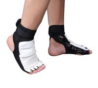 HERCHR 1 Paire Protège-Pieds Élastique à Double Fixation pour Taekwondo Protecteur de Pied pour Arts Martiaux, Kickboxing, Karaté, Hapkido, Taekwondo pour Hommes Femmes Enfants Entraînement (L)