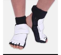 HERCHR 1 Paire Protège-Pieds Élastique à Double Fixation pour Taekwondo Protecteur de Pied pour Arts Martiaux, Kickboxing, Karaté, Hapkido, Taekwondo pour Hommes Femmes Enfants Entraînement (M)