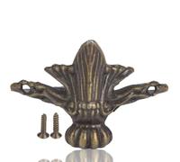 HERCHR 10 pièces Pied d’Angle Décoratif pour Boîte à Bijoux, Protecteur d'angle en Laiton pour La Décoration de Meubles, Coffre à Bijoux