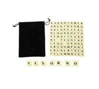HERCHR 100 Pcs Lettres en Bois,Lettre Scrabble Bois,Lettre Bois avec Cordon | Lettres de Scrabble,Tuiles de Lettre en Bois A à Z,lettre bois Pour Travaux Manuels,étude,Orthographe,Cadeau,Noir