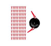 HERCHR 100 pièces de Lames de Tondeuse en Plastique de Remplacement 0,8x3,3 Pouces, Lames de Coupe-Herbe de Remplacement, Outil de Coupe de Tondeuse à Gazon, Accessoires d'élagage de (Rouge)